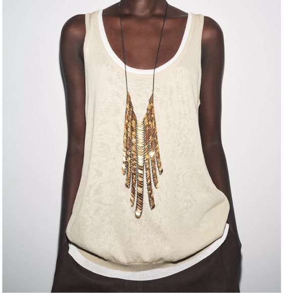 Zara Tops - ❗️LAST DAY 3/21❗️WILL BE REMOVED❗️Zara Double Layered Cream Tank Top